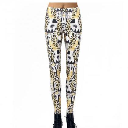 Sexy Irrgullar Leopard Print Leggings